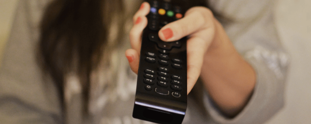 girl with remote